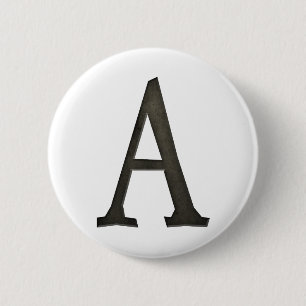 Betonmonogramm Buchstabe A Button