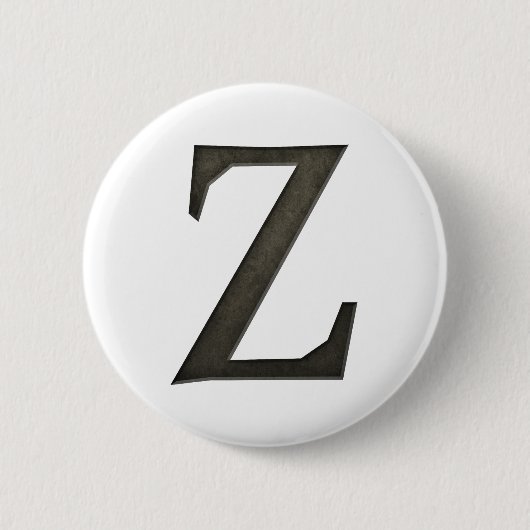 Betonmonogramm-Letter Z Button (Vorderseite)