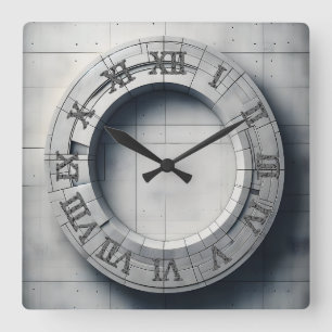 Betonring  quadratische wanduhr