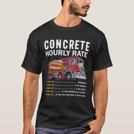 Betonstündlicher Zement-Lkw-Fahrer T-Shirt (Vorderseite)