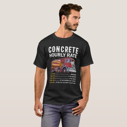 Betonstündlicher Zement-Lkw-Fahrer T-Shirt (Vorne ganz)