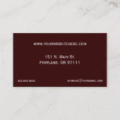 Betonte goldene MarmorVisitenkarte Visitenkarte (Rückseite)