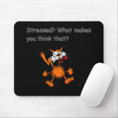 betonte MiezekatzeMausunterlage Mousepad (Mit Mouse)