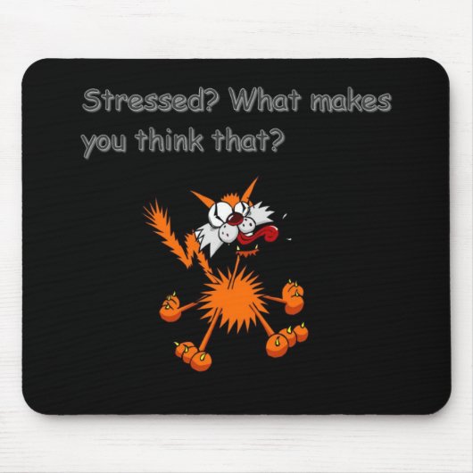 betonte MiezekatzeMausunterlage Mousepad (Vorne)