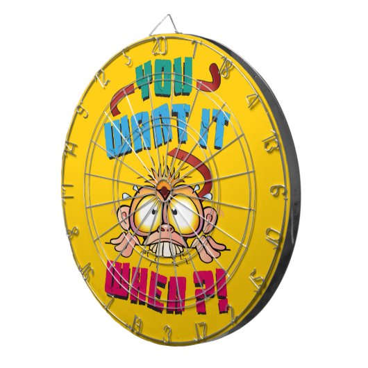 Betonter Affe Dartscheibe (Vorderseite rechts)