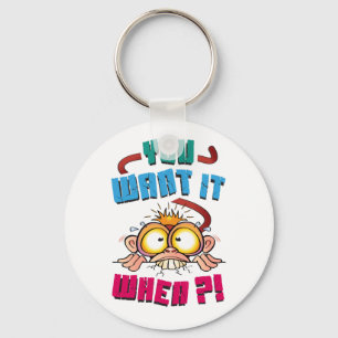 Betonter Affe Schlüsselanhänger