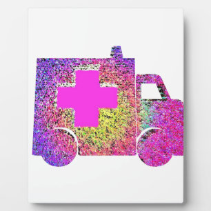 betonter Krankenwagenkrankenschwester emt Doktor Fotoplatte