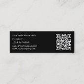 Betonung der einfachen Minimalismus-Initialen Mini Visitenkarte (Vorderseite)