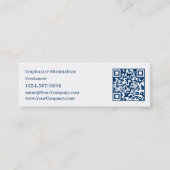 Betonung Minimalismus Einfache Initialen Blau Mini Visitenkarte (Vorderseite)