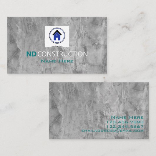 Betonung Visitenkarte (Vorne/Hinten)