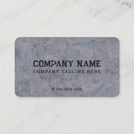 Betonverlegung, Bau, Beton Visitenkarte (Rückseite)