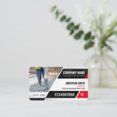 Betonverlegung, Bau, Beton Visitenkarte (Stehend Vorderseite)