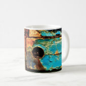 Betonwand mit abstrakter Malerei Kaffeetasse (VorderseiteRechts)