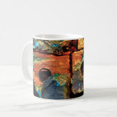 Betonwand mit abstrakter Malerei Kaffeetasse (Vorderseite Links)