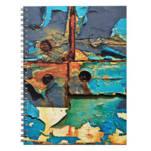 Betonwand mit abstrakter Malerei Notizblock