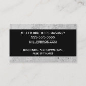 Betonwerkstoffvorlage Visitenkarte (Rückseite)