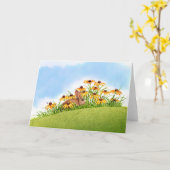 Betrachten der Marienkäfer Karte (Gelbe Blume)