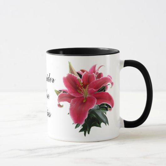 BETRACHTEN SIE DAS LILIES-MUG TASSE (Rechts)