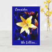Betrachten Sie die Lilien Karte (Gelbe Blume)