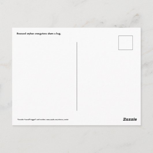 Betrachten Sie sich selbst als umarmt Postkarte (Rückseite)