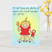 Betrachten Sie Sie jung Karte (Gelbe Blume)