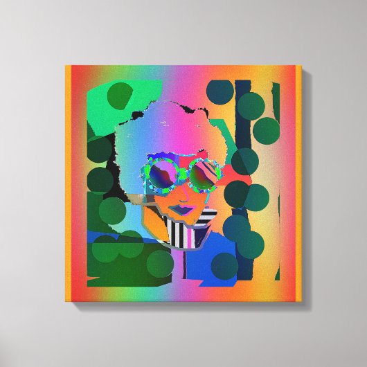 Betrachten von reflektierten Objektiven Leinwanddruck (Vorderseite)