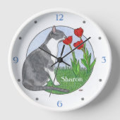 Betrachten wir die Blume Katze mit Tulips Personal Uhr (Vorderseite)