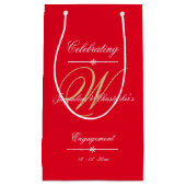 Betreff-Partei Elegantes Personalisiertes Monogram Kleine Geschenktüte (Vorderseite)