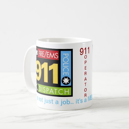 Betreiber 911 kaffeetasse (Vorderseite Links)