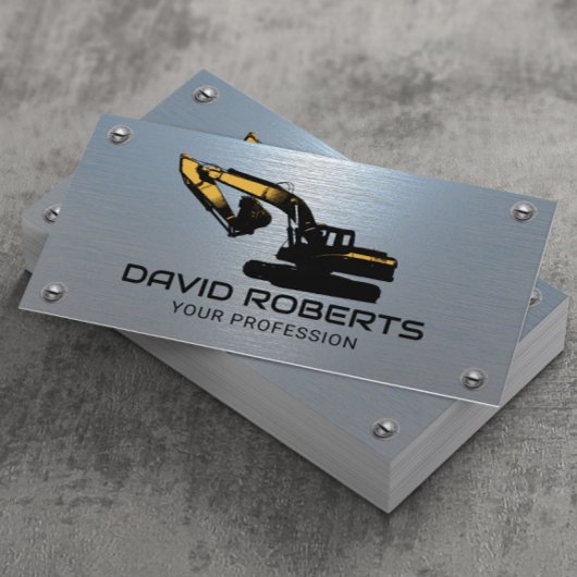 Betreiber blauer Metallkonstruktionen Visitenkarte