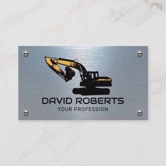 Betreiber blauer Metallkonstruktionen Visitenkarte (Vorderseite)