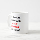 Betreiber des Eigentümers, phantastisch Kaffeetasse (Vorderseite Links)