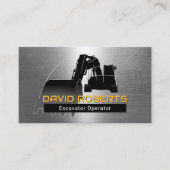 Betreiber eines Baggers mit Beruflicher Pflanze Visitenkarte (Vorderseite)