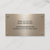 Betreiber moderner Baumaschinen Visitenkarte (Rückseite)