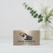 Betreiber moderner Baumaschinen Visitenkarte (Stehend Vorderseite)