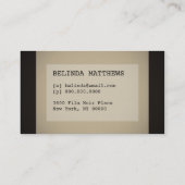 Betreiber rufen mich Visitenkarte an (Rückseite)