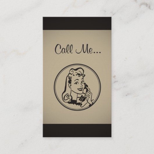 Betreiber rufen mich Visitenkarte an (Vorderseite)