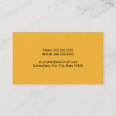 Betreiber Schlichter Pflanze für den Bau von Bagge Visitenkarte (Rückseite)