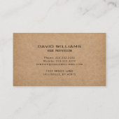 Betreiber schwerer Baumaschinen Visitenkarte (Rückseite)