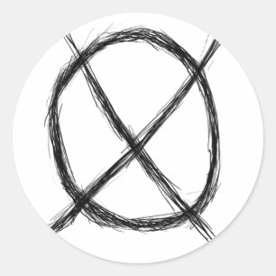 Betreiber-Symbol-Aufkleber Runder Aufkleber