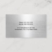 Betreiber von Baugruben für schwere Ausrüstung Visitenkarte (Rückseite)