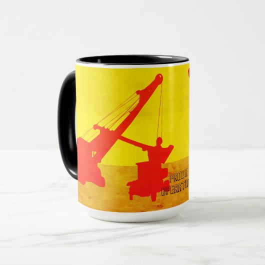 Betreiber von Crawler Crane Northwest Crane Art Cr Tasse (Vorderseite Links)
