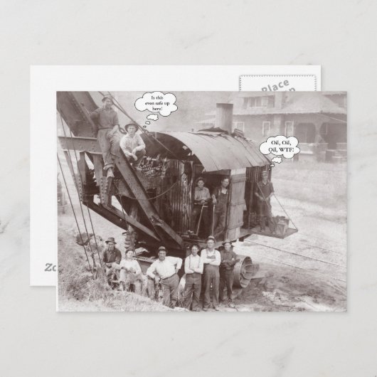 Betreiber von Kranen für Frühbaugeräte in Crew Postkarte (Vorne/Hinten)