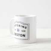 Betreten der Stadt von Boston-Masse Kaffeetasse (Vorderseite Links)
