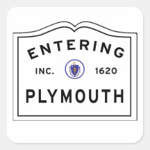 Betreten der Stadt von PLYMOUTH MA