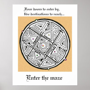 Betreten Sie das Labyrinth Poster