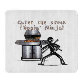 Betreten Sie den Steak Flippin' Ninja Schneidebrett (Vorderseite)