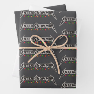 Betreten Sie Schneemann Weihnachten Rocker Winter  Geschenkpapier Set
