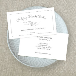 Betreuer ambulante Erwachsene, Logo für Hände Visitenkarte