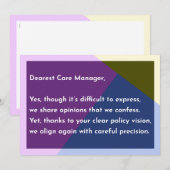 Betreuer Dankeskarte (Vorne/Hinten)